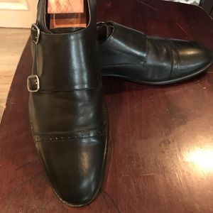 Black Double Monk strap shoes